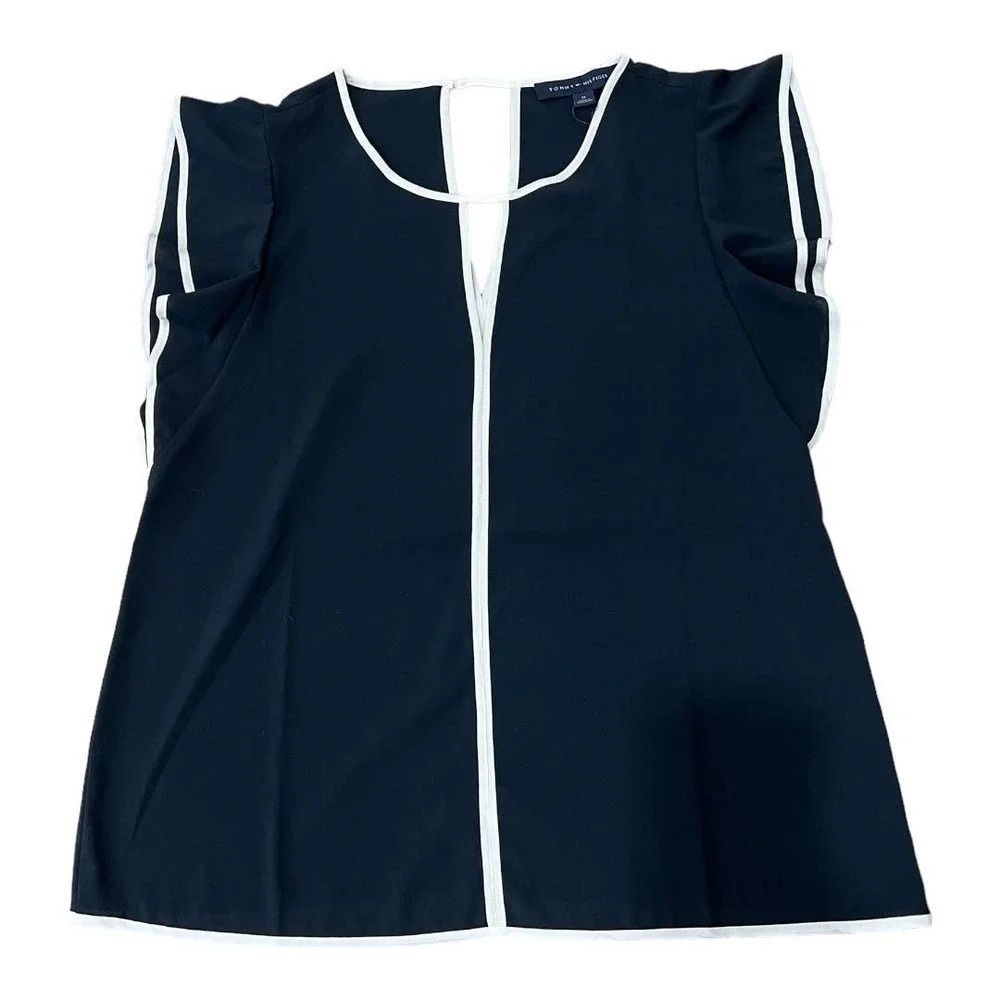 Tommy Hilfiger ruffle sleeve top